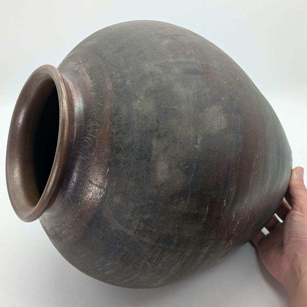 藤田龍峰 備前焼 壺 壷 置物 花瓶 花器 フラワーベース 華道具 花生 活け花