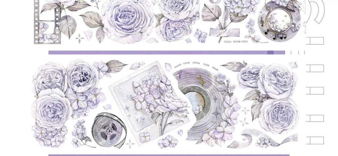 ⭐️SALE⭐️筠水阁文创《紫影旧梦》海外マスキングテープ　マステ 【2181】