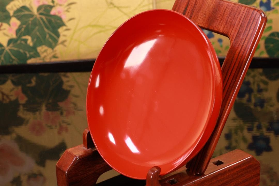 BK129　時代輪島塗　草花図金蒔絵　吸物椀　二客　木製　茶道具 懐石 菓子