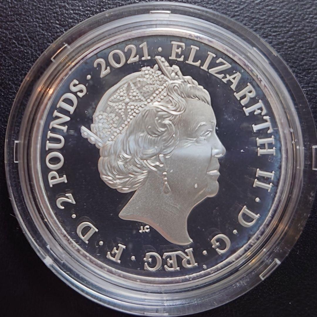 2021年 イギリス銀貨 2ポンド ザ・フー 1オンス銀貨 SV999 純銀