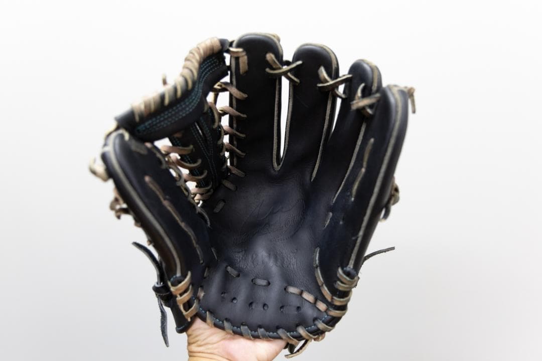 Zeemｓブラック 軟式野球グローブ 右投外野手用