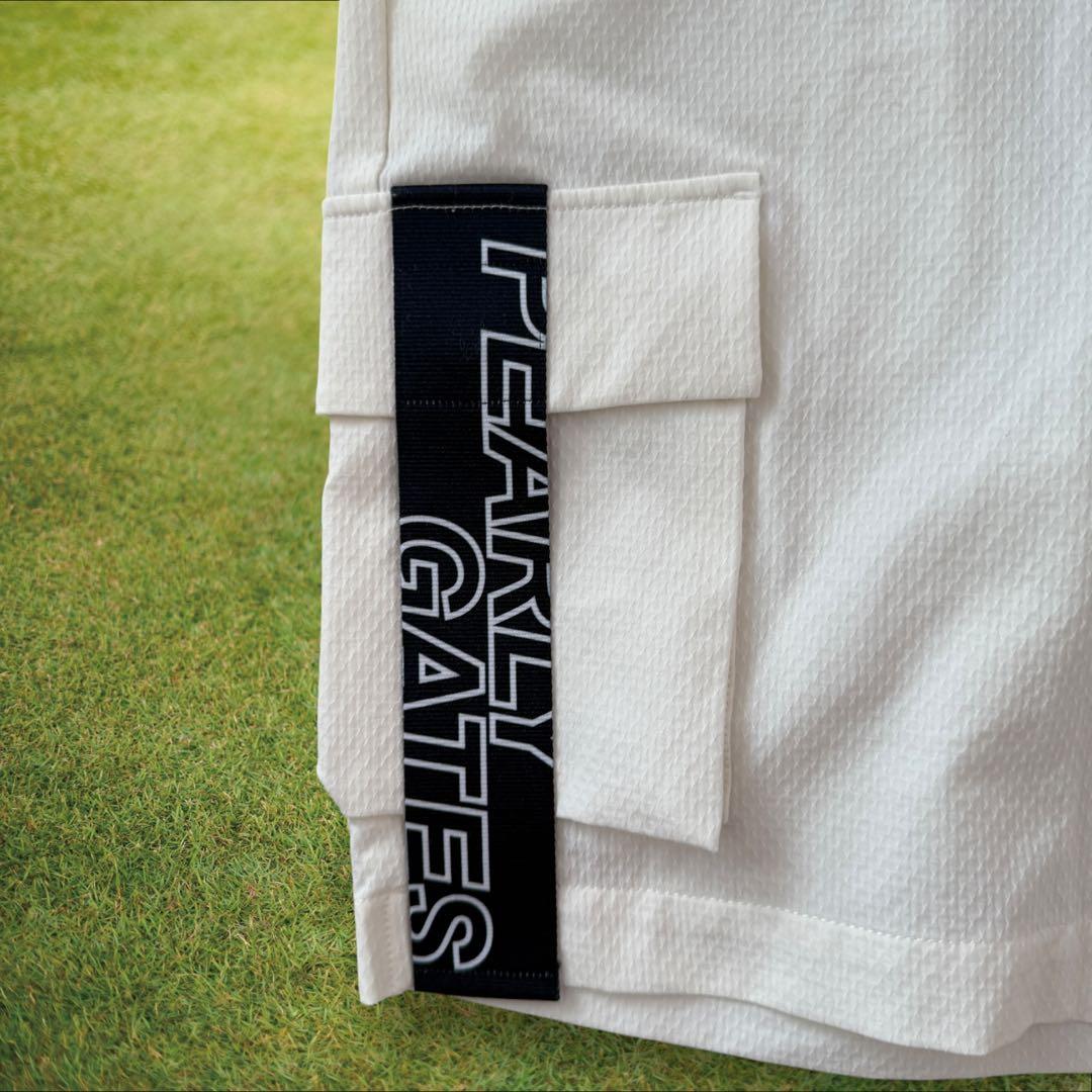 現行モデル　パーリーゲイツ　ハーフパンツ　短パン　白　ホワイト　4 M〜L相当