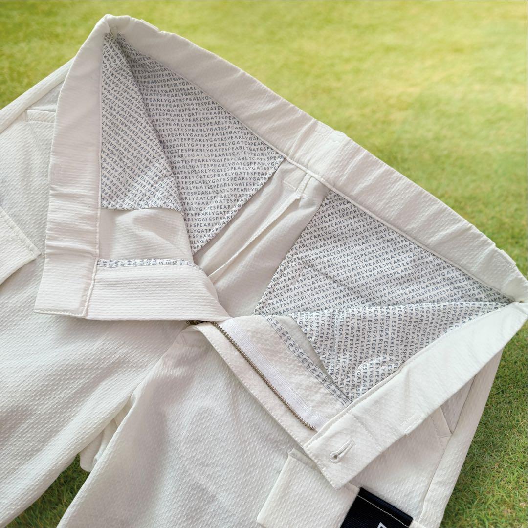 現行モデル　パーリーゲイツ　ハーフパンツ　短パン　白　ホワイト　4 M〜L相当