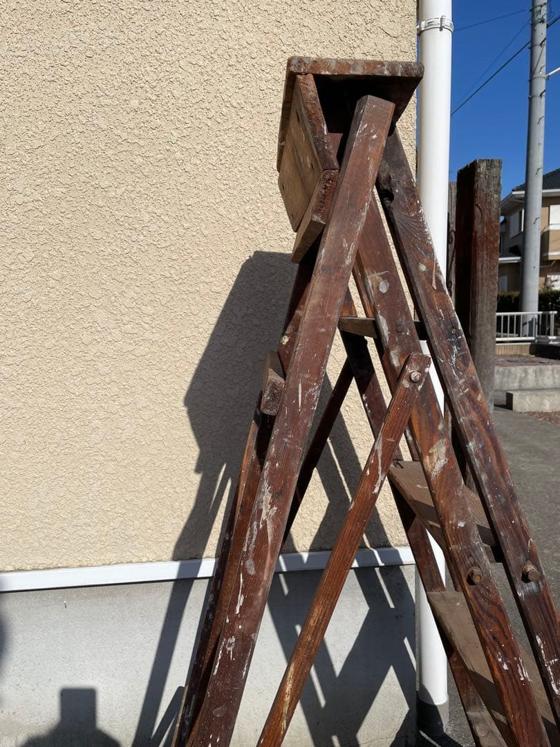 アンティーク　ラダー　脚立　店舗什器
