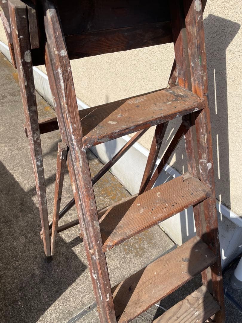 アンティーク　ラダー　脚立　店舗什器