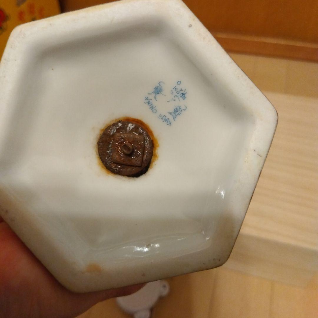 kinjo china 　飾り壺　オブジェ　花柄　アンティーク 　壺
