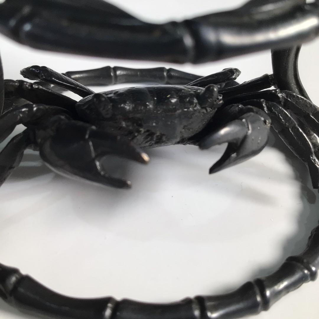 Ｍ５７７　蓋置　『一ノ瀬宗辰造』『砂張』『笹蟹蓋置』　共箱　茶道具