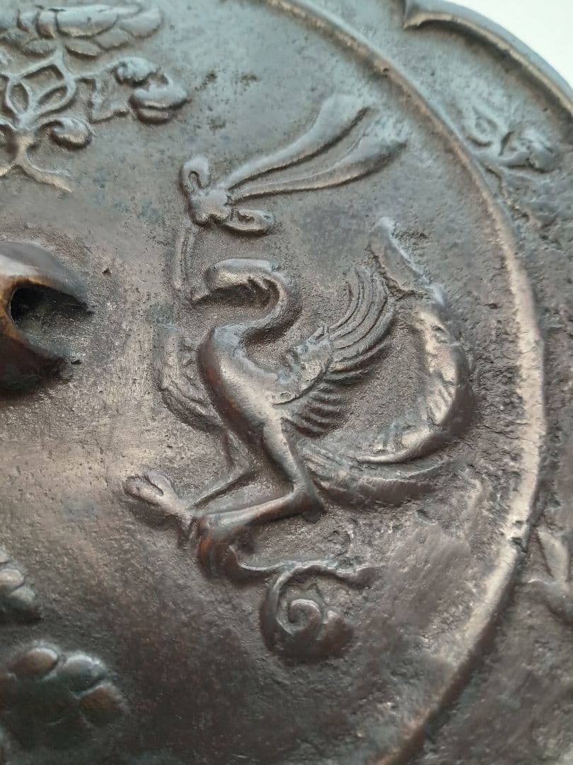 和鏡（古鏡）　双鸞八花鏡　唐時代（奈良時代〜平安時代初期）