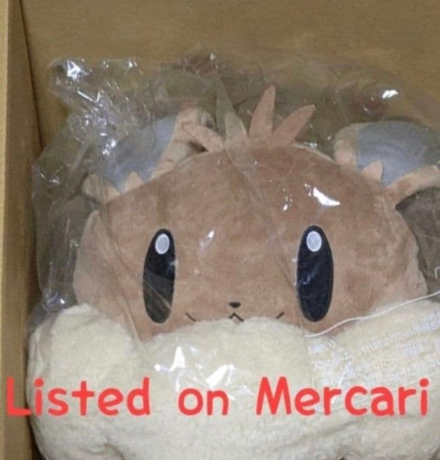 イーブイリュック　ぬいぐるみ　イーブイ　ボタン　　ポケセン