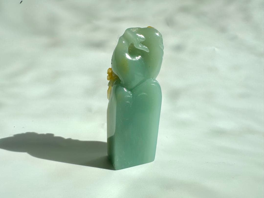 【梅の花】 花　古獣　美品　高級印材　篆刻　印石　雲南　天青石　印石　水凍