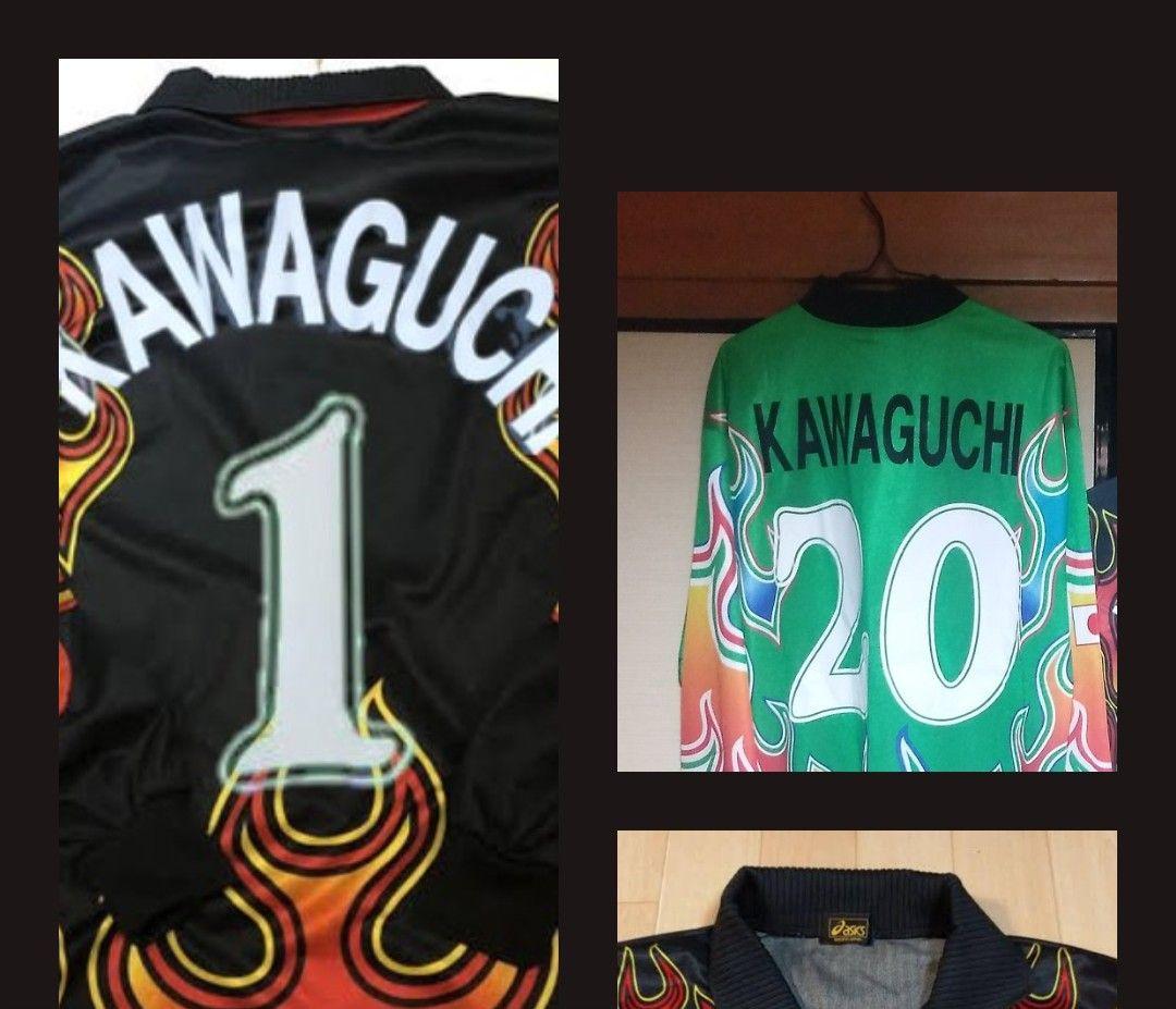 川口能活！フランスワールドカップ出場文字入り1番20番日韓ゴールキーパー