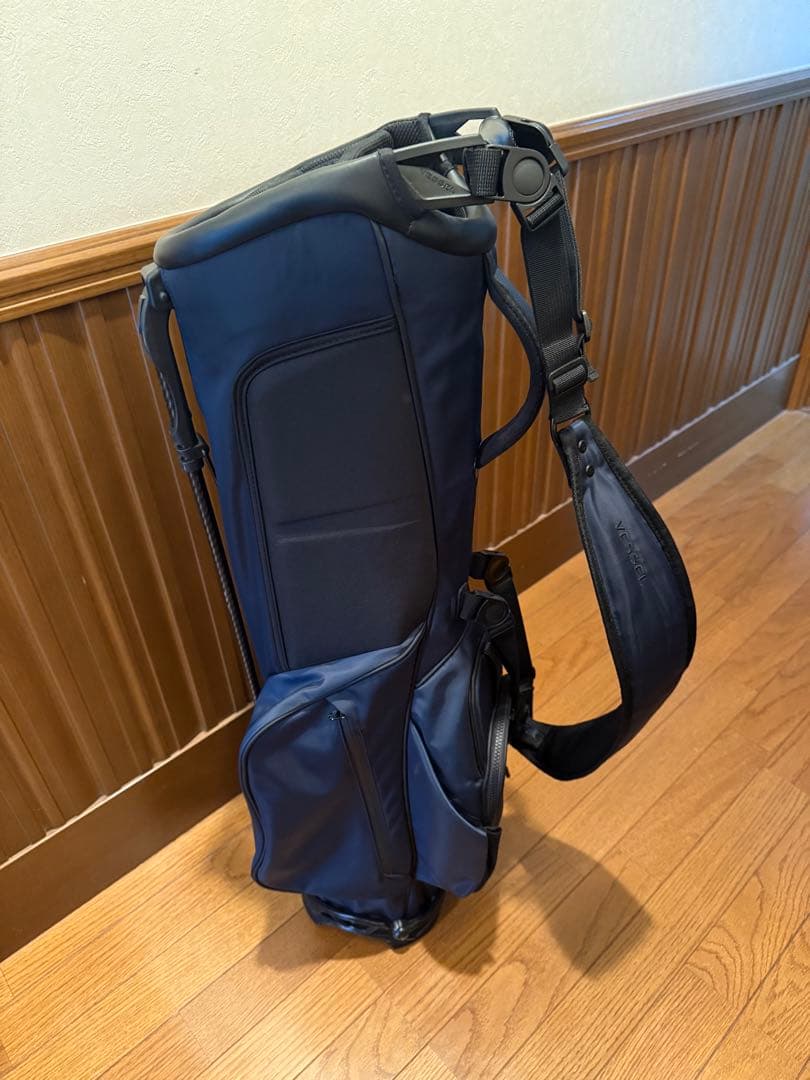 Vessel ネイビー キャディバッグ スタンド付き