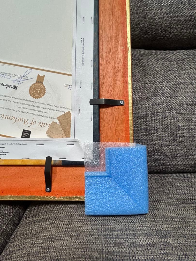 ゴッホピカチュウ　キャンバスアート　希少　金枠　Mサイズ　65cm✖️50cm