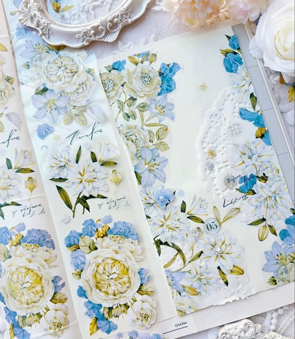 ⭐️SALE⭐️ 林野间《迭绪蓝》海外マスキングテープ　マステ 【2463】