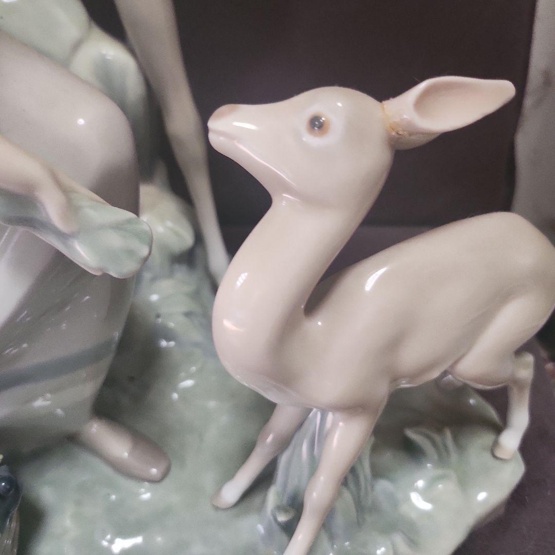 【リヤドロ】少女と鹿 置物 可愛い インテリア 値下げしました!