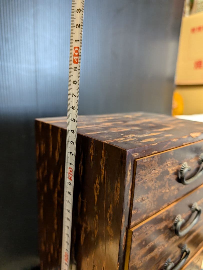 桜皮細工引き出し五段