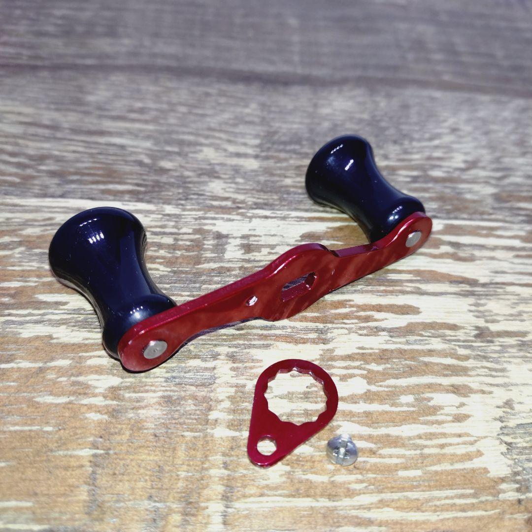 ザウルス ショートパワーハンドル 赤✕黒ノブ リテナー付