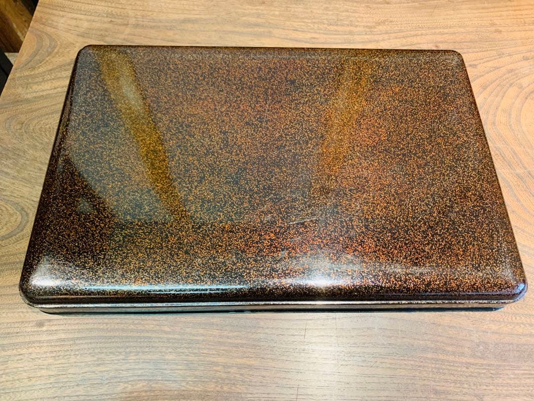 硯盆　広蓋　お盆　蒔絵　亀　天保時代　骨董　アンティーク