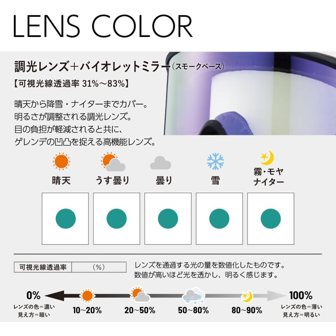 新品 AXE アックス ゴーグル 調光シングルレンズ AX800-SPC WT