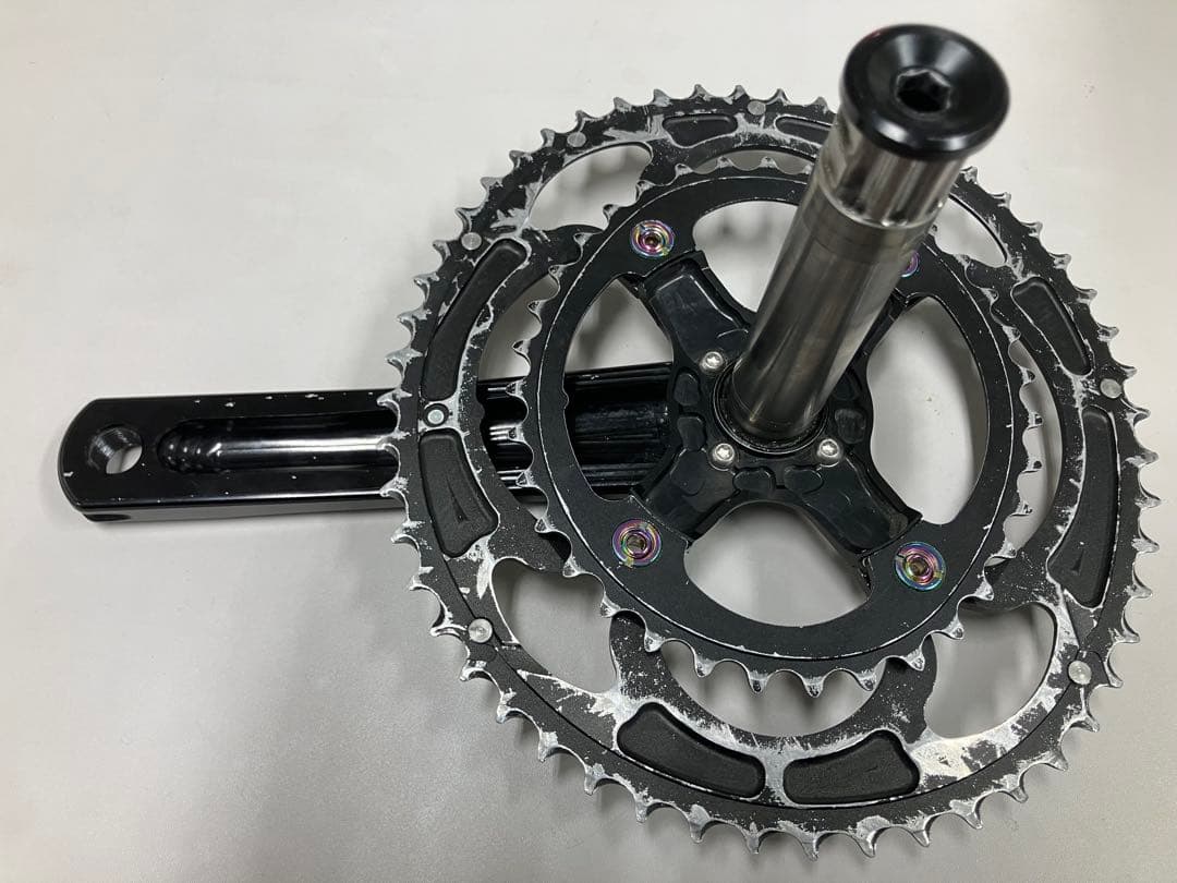 RIDEA POWERING 楕円クランクセット 52/35T チタンシャフト