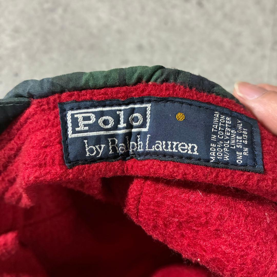 90s POLO SPORTポロスポーツキャップ星条旗ブラックウォッチラルフ