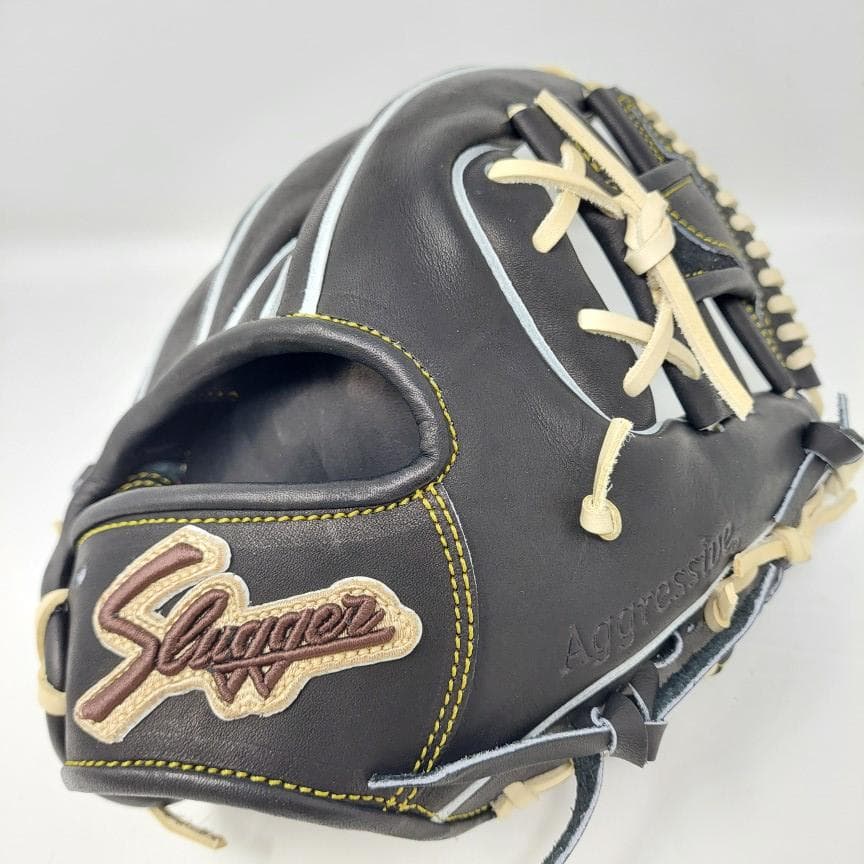 久保田スラッガー 硬式グラブ 内野 KSG-SR1 右投用 ブラック×トレンチ