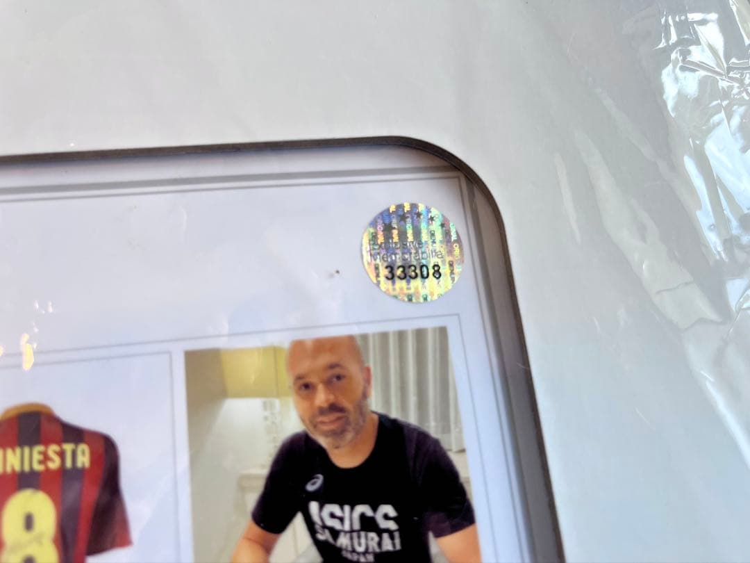 イニエスタ 直筆サイン バルセロナ ユニフォーム 証明書付き オーセンティック