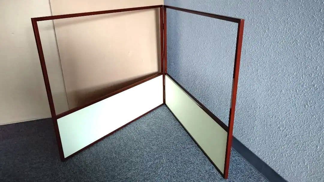 風炉先屏風、溜塗縁、呉竹金箔図、両面使い、はな15番