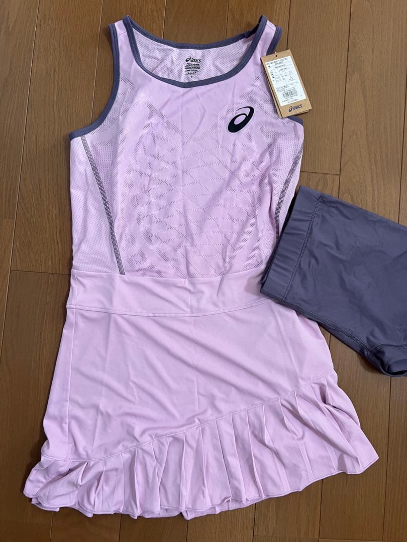 【新品】ASICS MATCH DRESS Sサイズ LIGHT UBE
