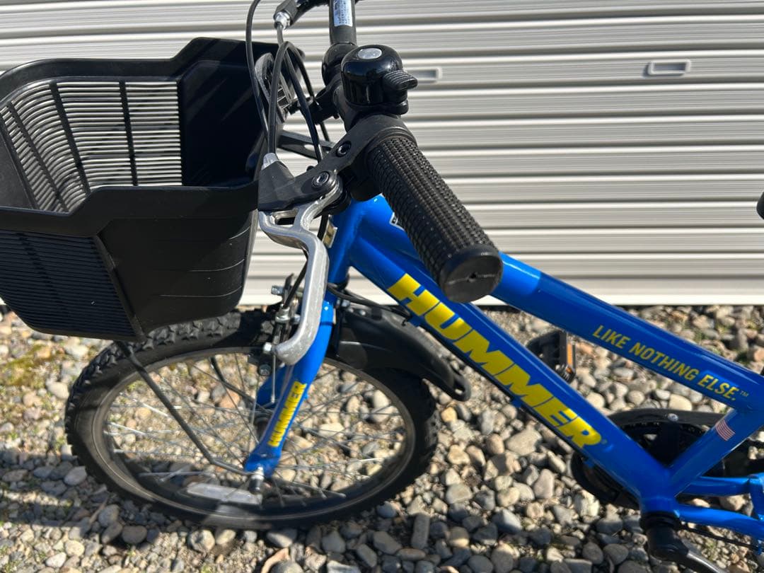 HUMMER 子供用自転車 青 前カゴ付き