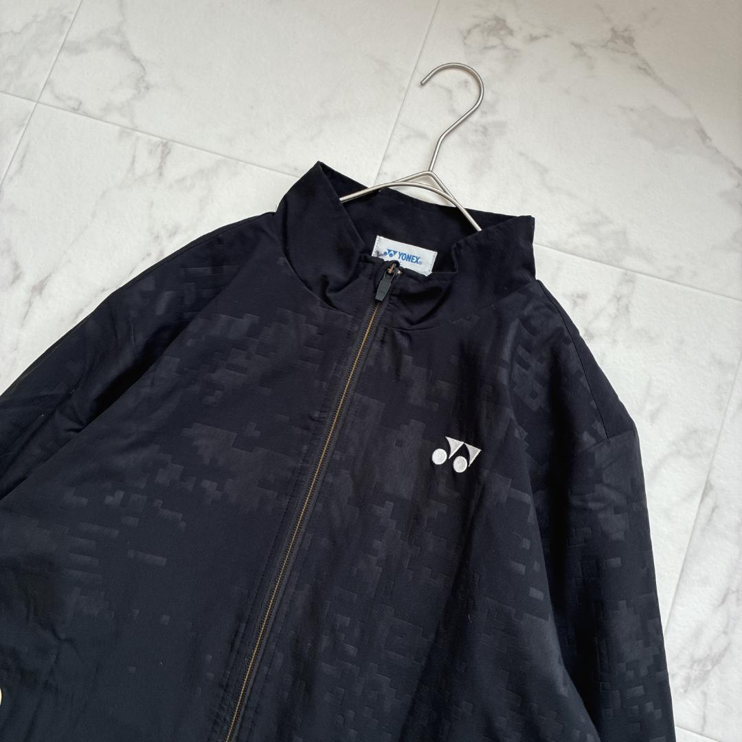 良品 ヨネックス テニス 裏地付きウィンドウウォーマージャケット L 黒×金