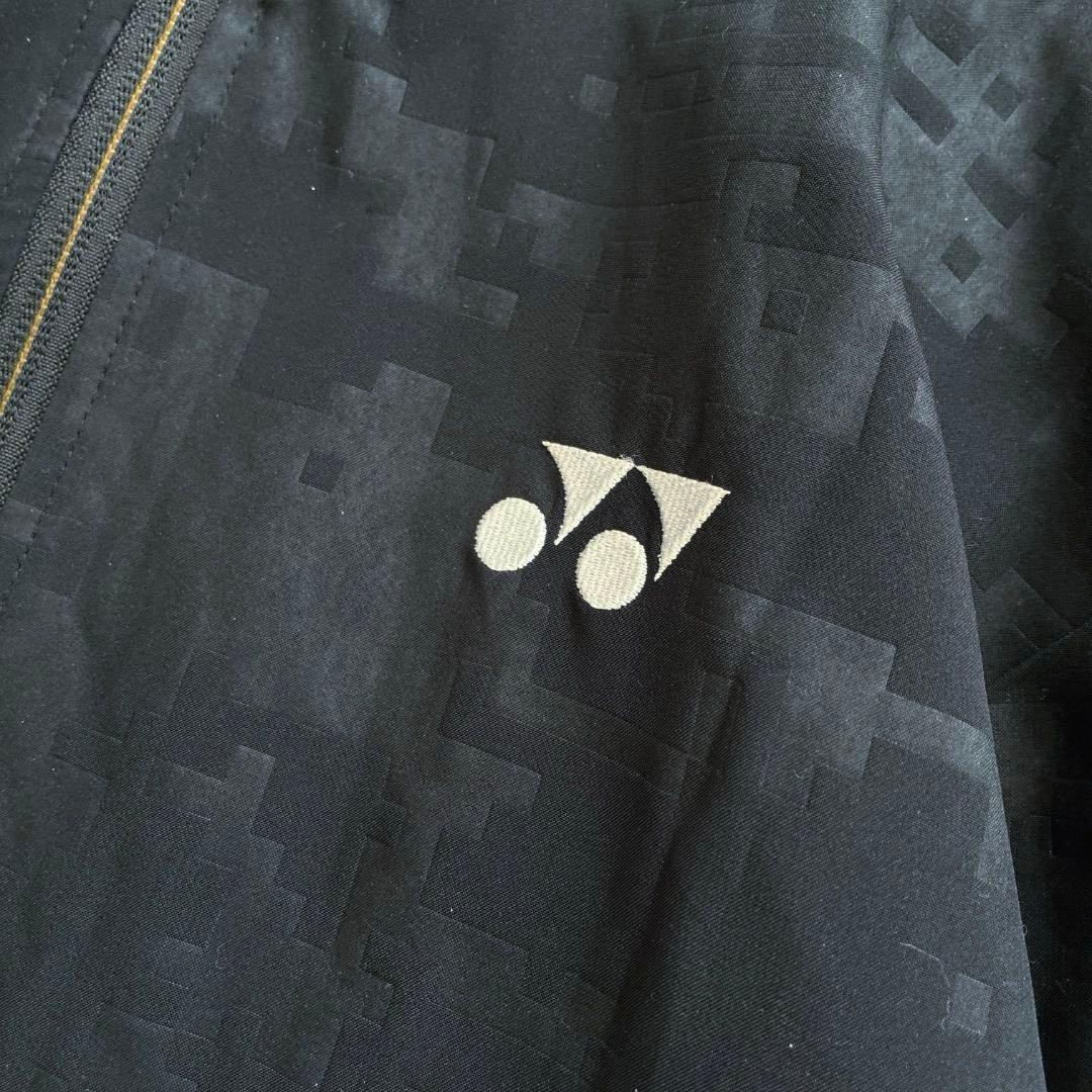 良品 ヨネックス テニス 裏地付きウィンドウウォーマージャケット L 黒×金