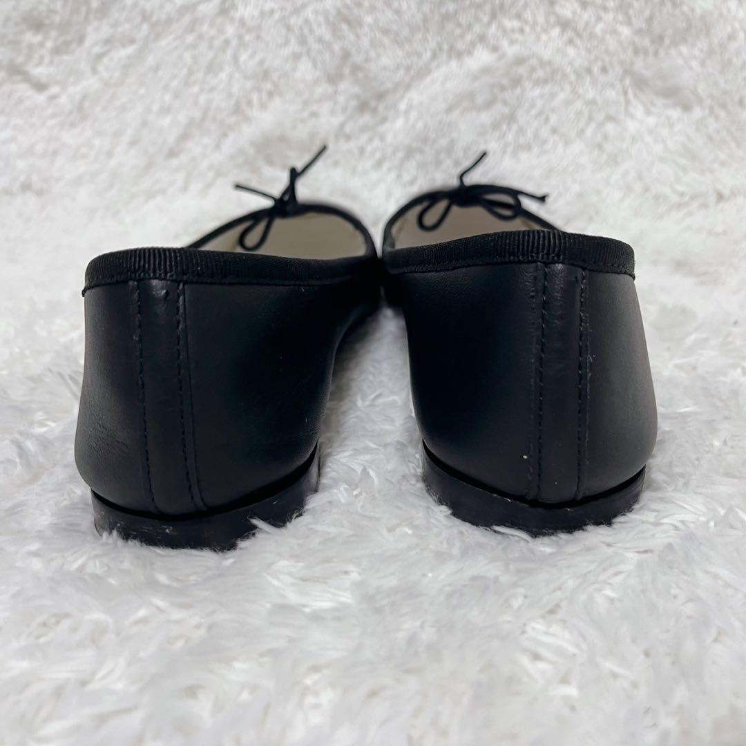 未使用級 repetto レザー バレエシューズ フラットパンプス ブラック