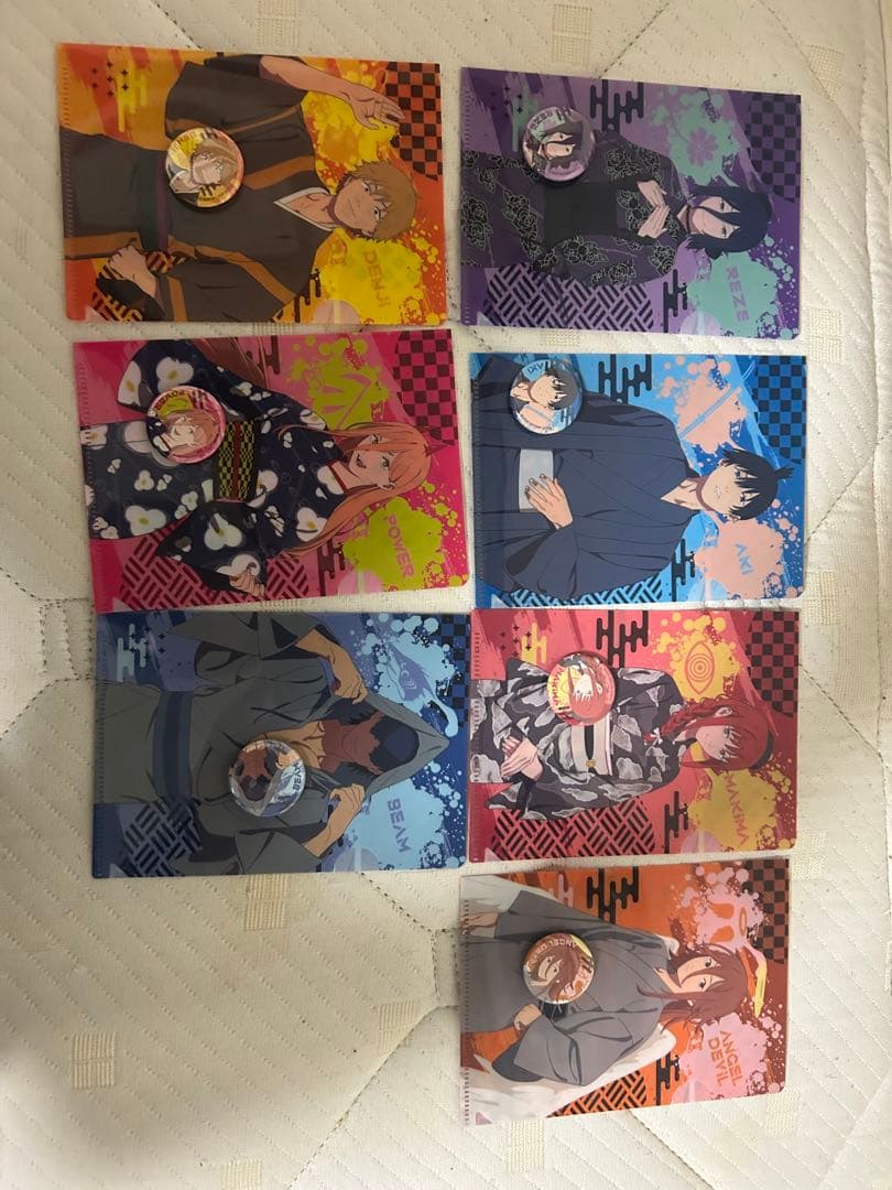 【コンプ】チェンソーマン C賞缶バッジ　ブロマイド　全7種　コンプセット