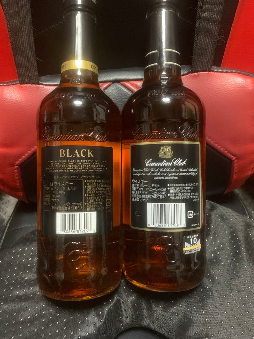 ウイスキー カナディアン クラブ ブラックラベル　2本セット