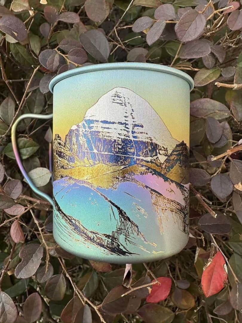 スノーピーク チタンマグ カスタム 陽極酸化 450ml カイラス山 カラフル