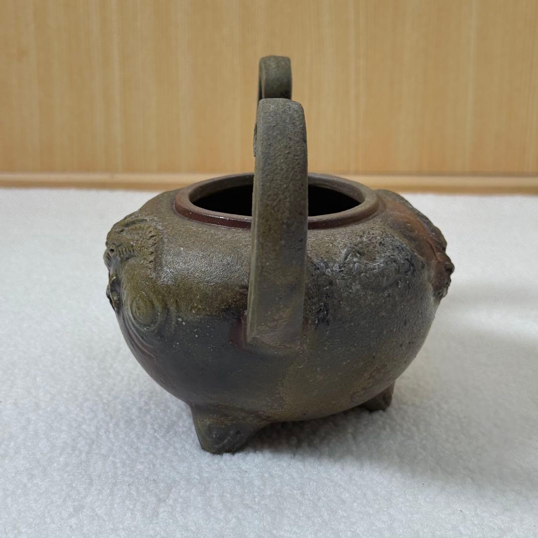 蔵出し/備前竜香炉 小山一草 共箱 共布 栞 備前焼 龍細工 茶道具 香道具