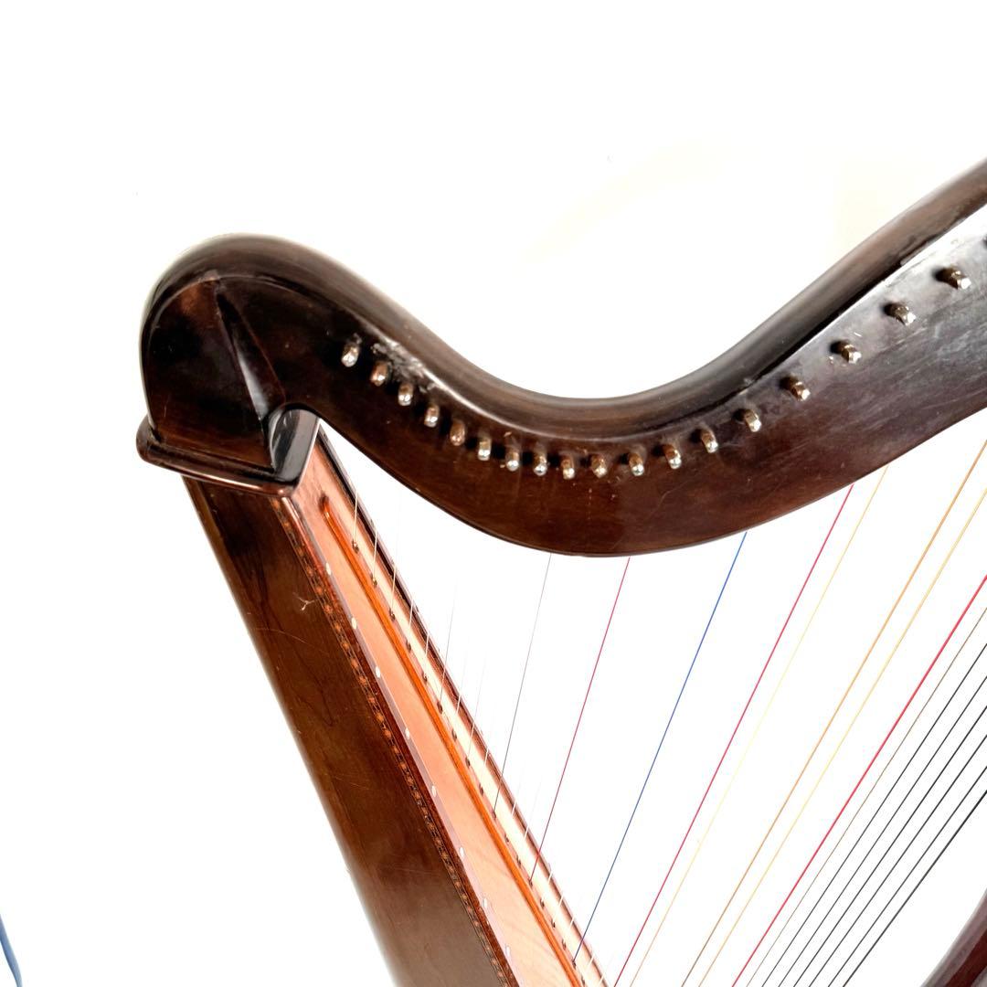 AOYAMA HARP 青山ハープ 34弦 フォークハープ 脚付き 予備弦多数