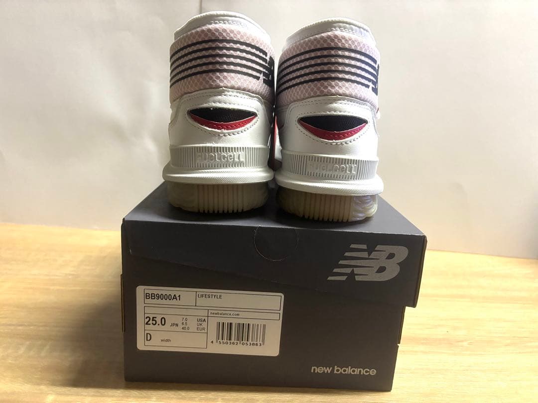 未使用 25cm D ニューバランス BB9000A1 ホワイト