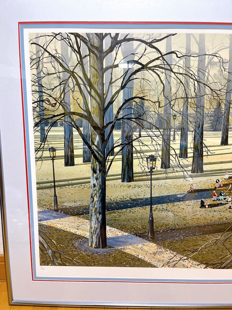 真作 超希少 ヒロ・ヤマガタ オータムアフタヌーン　シルクスクリーン 直筆サイン