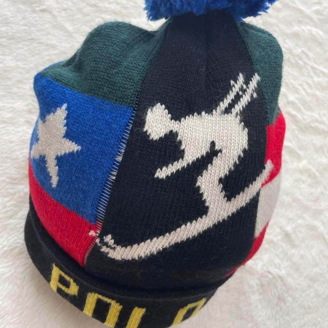 6r782　ポロ　ラルフローレン　ポンポン　ニット帽　ダウンヒル　スキー