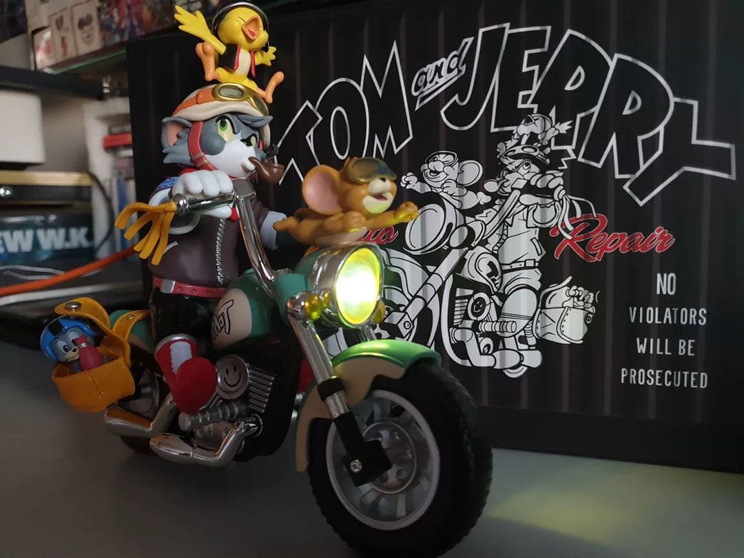 【海外限定】52toys トムとジェリー　バイク　フィギュア