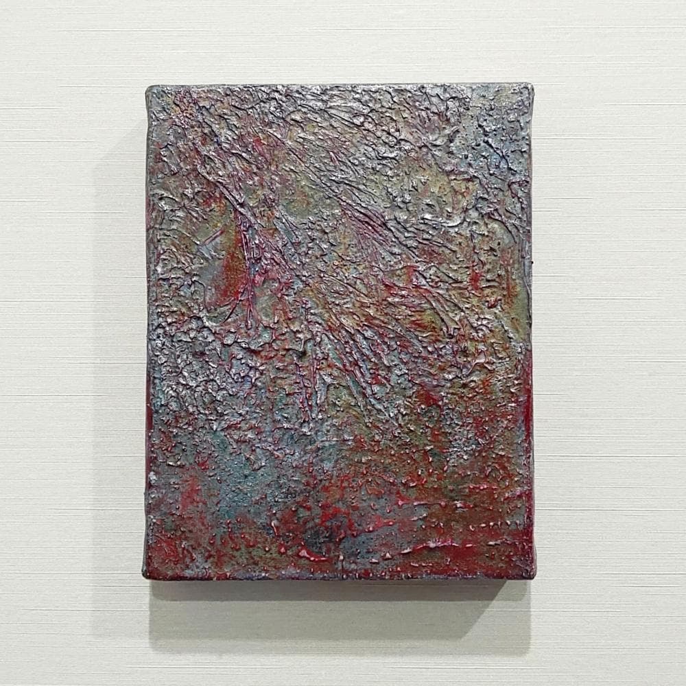 内野隆文　抽象画　絵画　F0号　アート作品　現代美術　キャンバス　真作