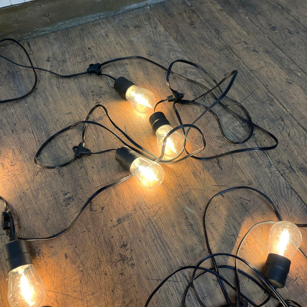 D-2 LED ストリングライト 20灯 電球色 キャンプ イベント 屋外用