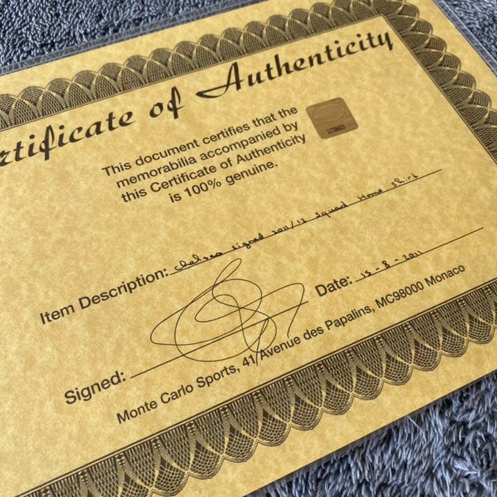 【証明書付】11-12 チェルシー２４選手＋スタッフ直筆サイン入り ユニフォーム