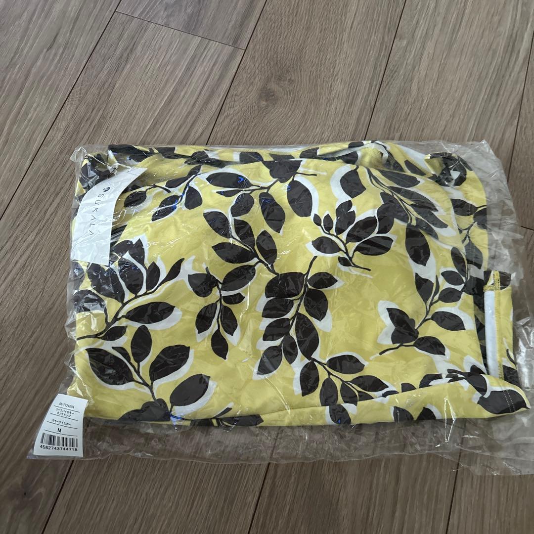 ホットヨガ　リーフ　バイカラー　ウェア　ラバ　sukala ピラティス　黄色