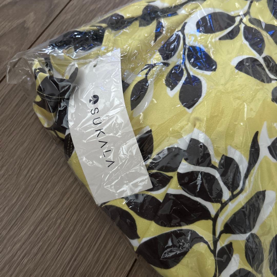 ホットヨガ　リーフ　バイカラー　ウェア　ラバ　sukala ピラティス　黄色