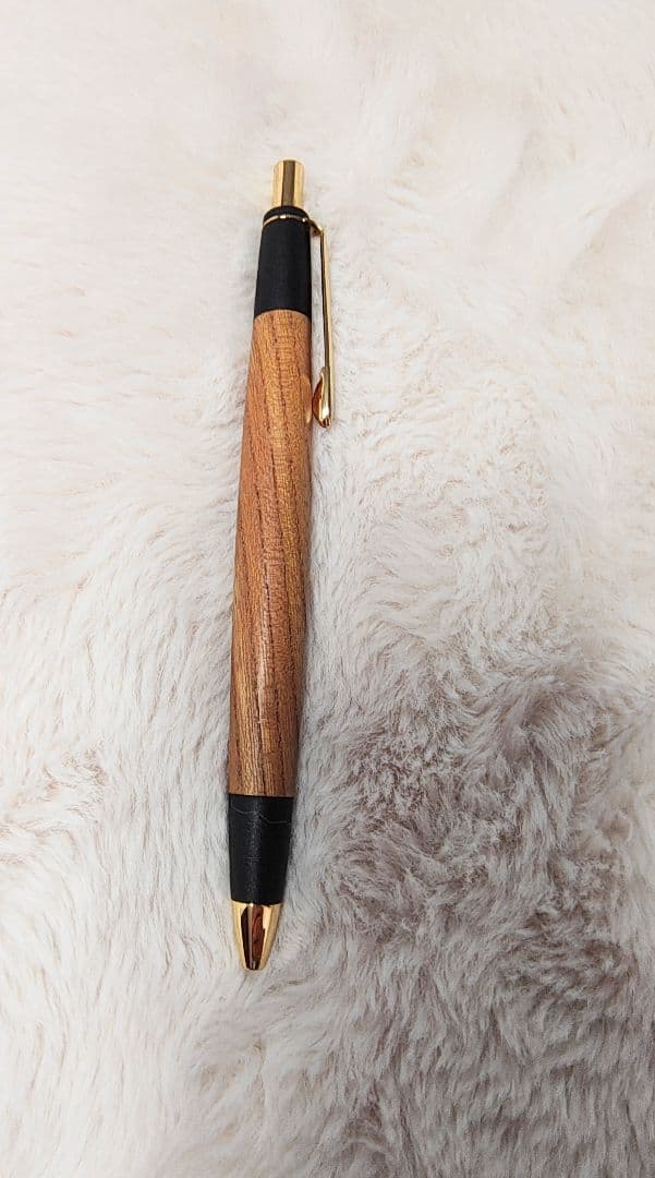 ボナンペン　欅　真鍮金具　シャーペン