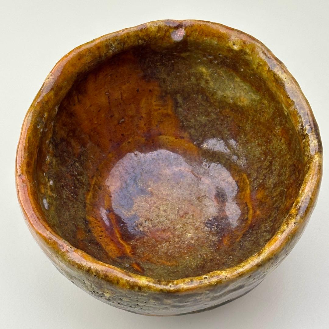 江戸時代 嵯峨焼 楽茶碗 嵐山 茶道具 共箱 骨董品　アンティーク