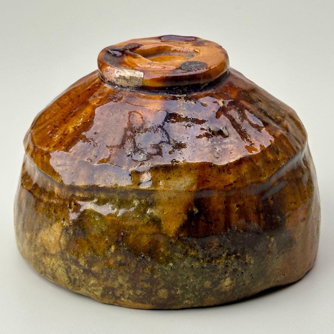 江戸時代 嵯峨焼 楽茶碗 嵐山 茶道具 共箱 骨董品　アンティーク